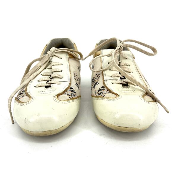 Bandolinos women’s cream leather and fabric lace up Bee sneaker shoes EU35 /US5 - Picture 4 of 7